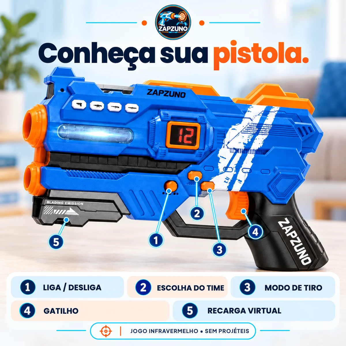 Projetor Laser Tag ZAPZUNO: foto 6